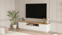 Hanah Home Soporte de TV Fr7-Aw Pino Atlántico y Blanco